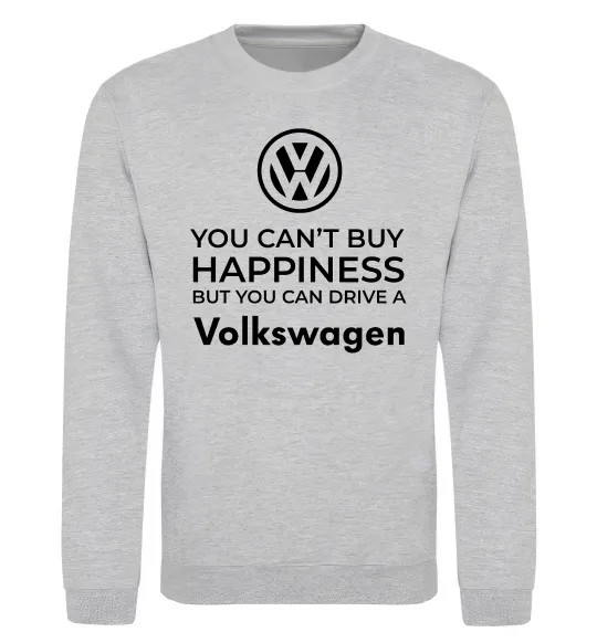 Свитшот You can drive volkswagen Серый меланж фото