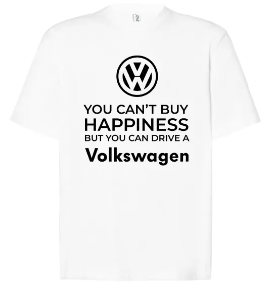 Футболка Оверсайз You can drive volkswagen Белый фото