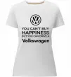 Женская премиум футболка You can drive volkswagen Белый фото