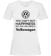 Женская футболка You can drive volkswagen Белый фото