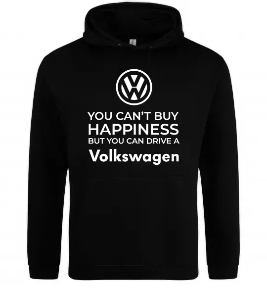 Мужская толстовка (худи) You can drive volkswagen Черный фото