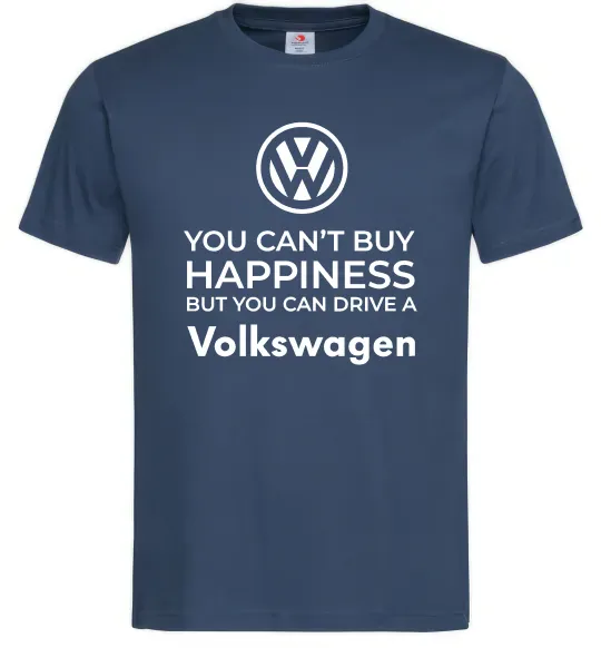 Чоловіча футболка You can drive volkswagen Темно-синій фото