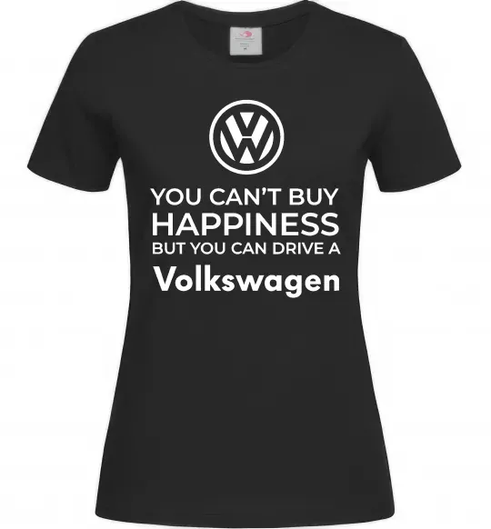 Женская футболка You can drive volkswagen Черный фото