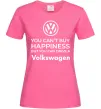 Женская футболка You can drive volkswagen Ярко-розовый фото