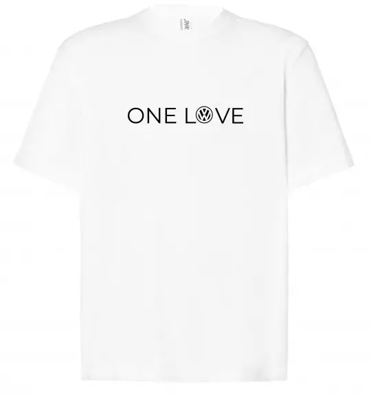 Футболка Оверсайз Volkswagen one love Білий фото