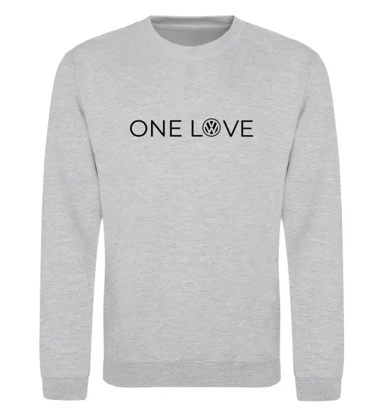 Свитшот Volkswagen one love Серый меланж фото