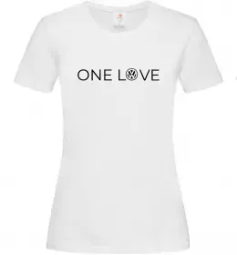 Женская футболка Volkswagen one love Белый фото