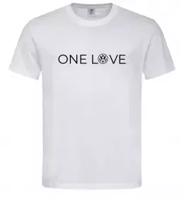Мужская футболка Volkswagen one love Белый фото