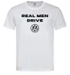 Чоловіча футболка Real men drive Volkswagen Білий фото