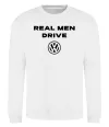 Світшот Real men drive Volkswagen Білий фото