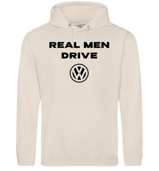 Мужская толстовка (худи) Real men drive Volkswagen Таш фото