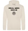 Мужская толстовка (худи) Real men drive Volkswagen Таш фото