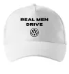 Кепка Real men drive Volkswagen Белый фото