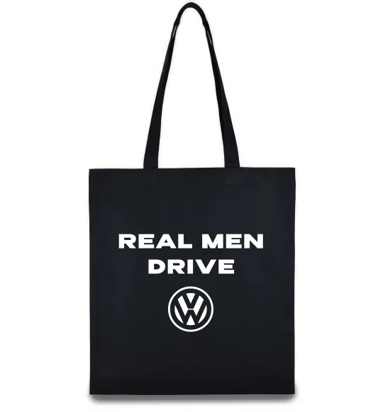 Еко-сумка Real men drive Volkswagen Чорний фото