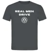 Чоловіча футболка Real men drive Volkswagen Графіт фото