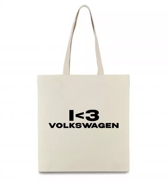 Эко-сумка I <3 Volkswagen Бежевый фото