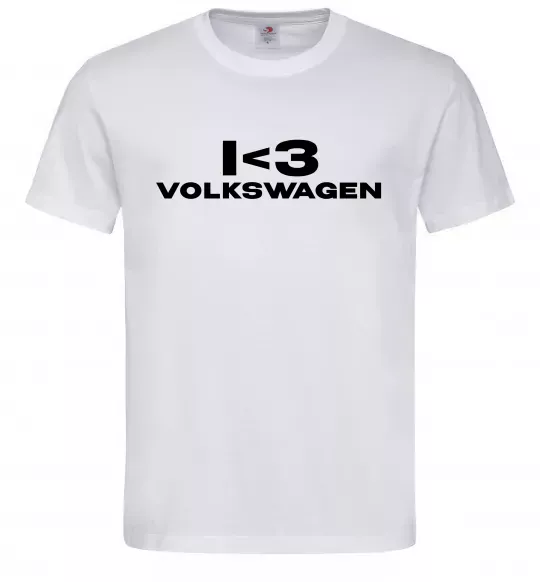 Чоловіча футболка I <3 Volkswagen Білий фото