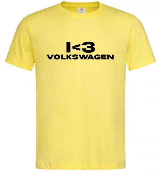 Чоловіча футболка I <3 Volkswagen Лимонний фото