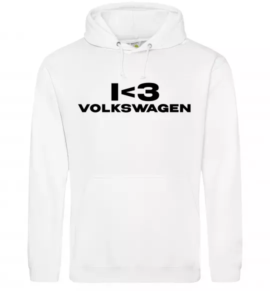 Женская толстовка (худи) I <3 Volkswagen Белый фото