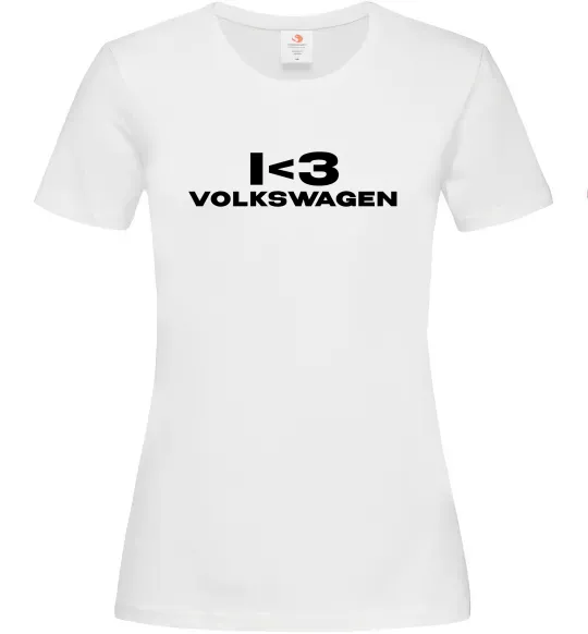 Женская футболка I <3 Volkswagen Белый фото