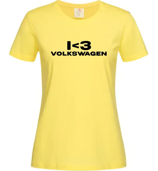 Женская футболка I <3 Volkswagen Лимонный фото