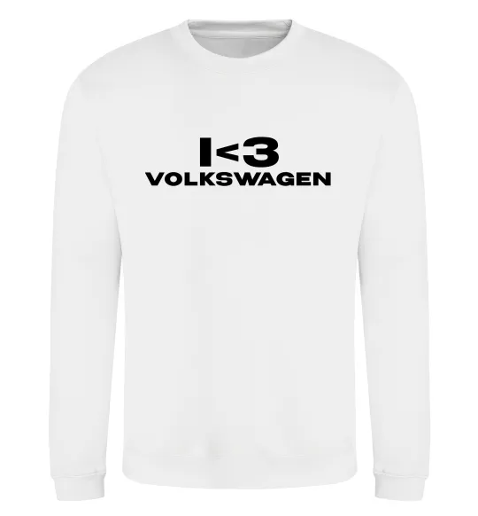 Світшот I <3 Volkswagen Білий фото