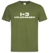 Чоловіча футболка I <3 Volkswagen Оливковий фото