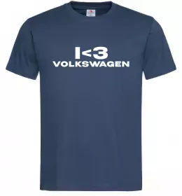 Мужская футболка I <3 Volkswagen Темно-синий фото