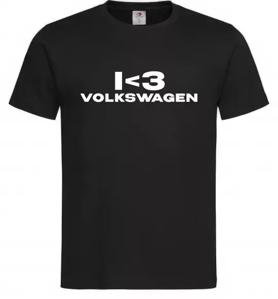 Чоловіча футболка I <3 Volkswagen Чорний фото