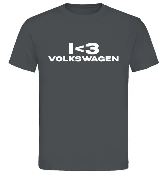 Чоловіча футболка I <3 Volkswagen Графіт фото