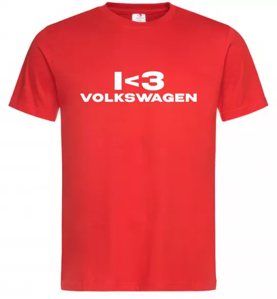 Чоловіча футболка I <3 Volkswagen Червоний фото