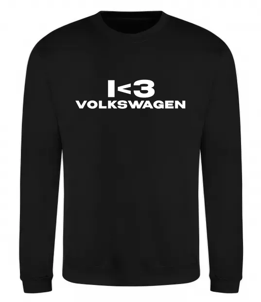 Свитшот I <3 Volkswagen Черный фото