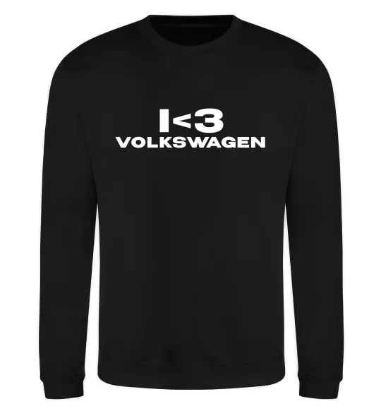 Світшот I <3 Volkswagen Чорний фото