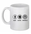 Чашка керамічна Bad Good Volkswagen Білий фото