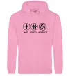 Мужская толстовка (худи) Bad Good Volkswagen Розовый фото