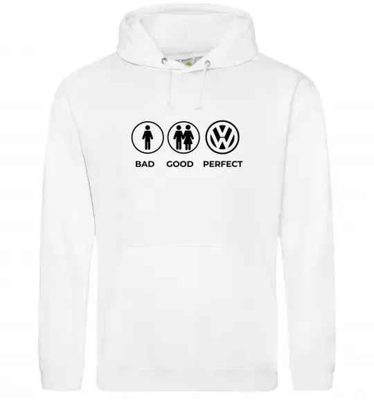 Чоловіча толстовка (худі) Bad Good Volkswagen Білий фото