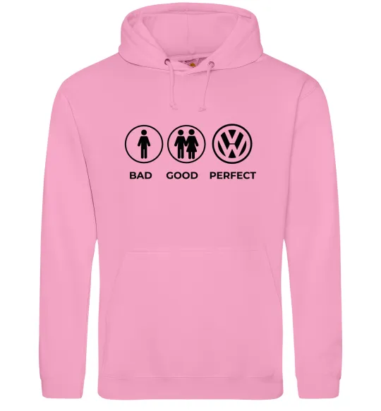 Женская толстовка (худи) Bad Good Volkswagen Розовый фото