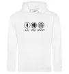 Женская толстовка (худи) Bad Good Volkswagen Белый фото