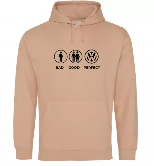 Женская толстовка (худи) Bad Good Volkswagen Песочный фото