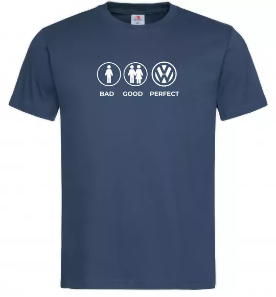 Чоловіча футболка Bad Good Volkswagen Темно-синій фото