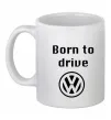 Чашка керамическая Born to drive Volkswagen Белый фото