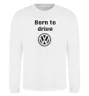 Світшот Born to drive Volkswagen Білий фото