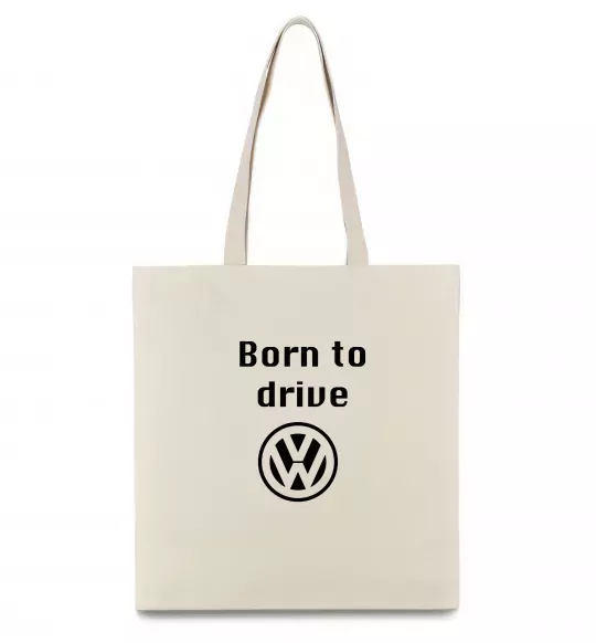 Эко-сумка Born to drive Volkswagen Бежевый фото
