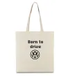 Эко-сумка Born to drive Volkswagen Бежевый фото