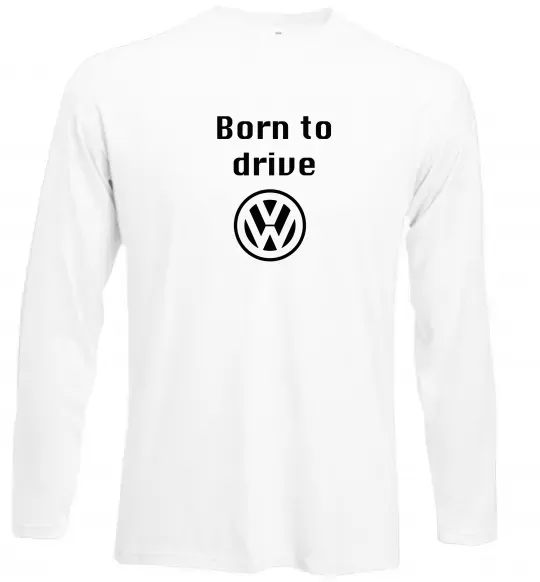 Лонгслив Born to drive Volkswagen Белый фото
