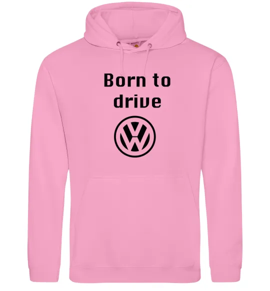 Женская толстовка (худи) Born to drive Volkswagen Розовый фото