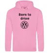 Женская толстовка (худи) Born to drive Volkswagen Розовый фото
