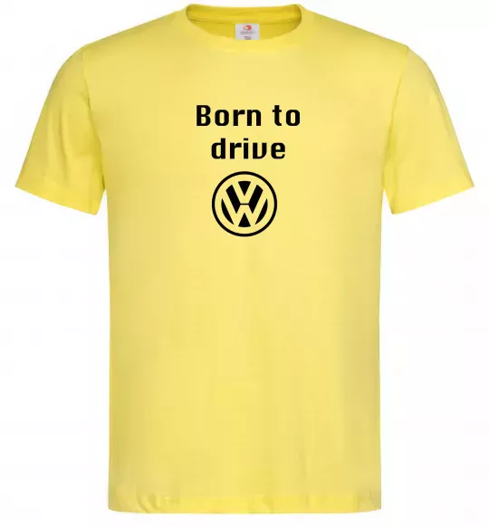 Мужская футболка Born to drive Volkswagen Лимонный фото