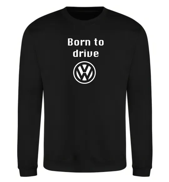 Світшот Born to drive Volkswagen Чорний фото