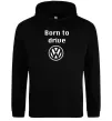 Женская толстовка (худи) Born to drive Volkswagen Черный фото